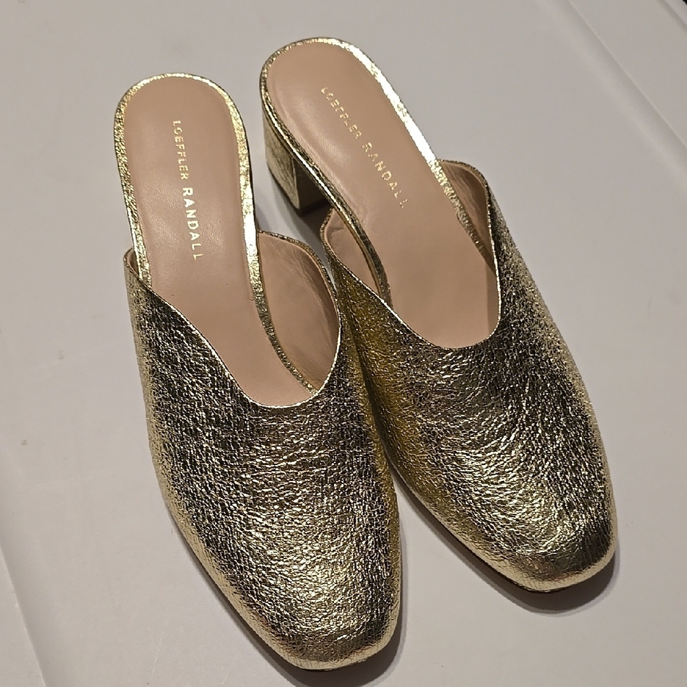 Loeffler Randall Gold Women's Mules